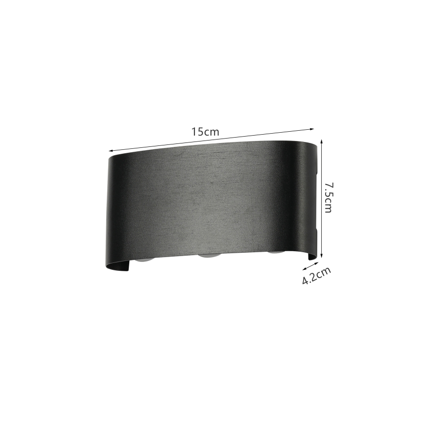 Brilagi - LED utomhusvägglampa FLAREBOX LED/6W/230V svart IP65