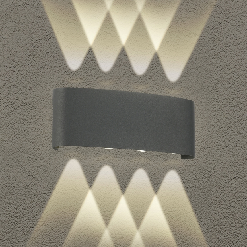 Brilagi - LED Utomhusvägglampa FLAREBOX LED/8W/230V antracit IP65