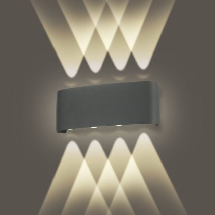 Brilagi - LED Utomhusvägglampa FLAREBOX LED/8W/230V antracit IP65