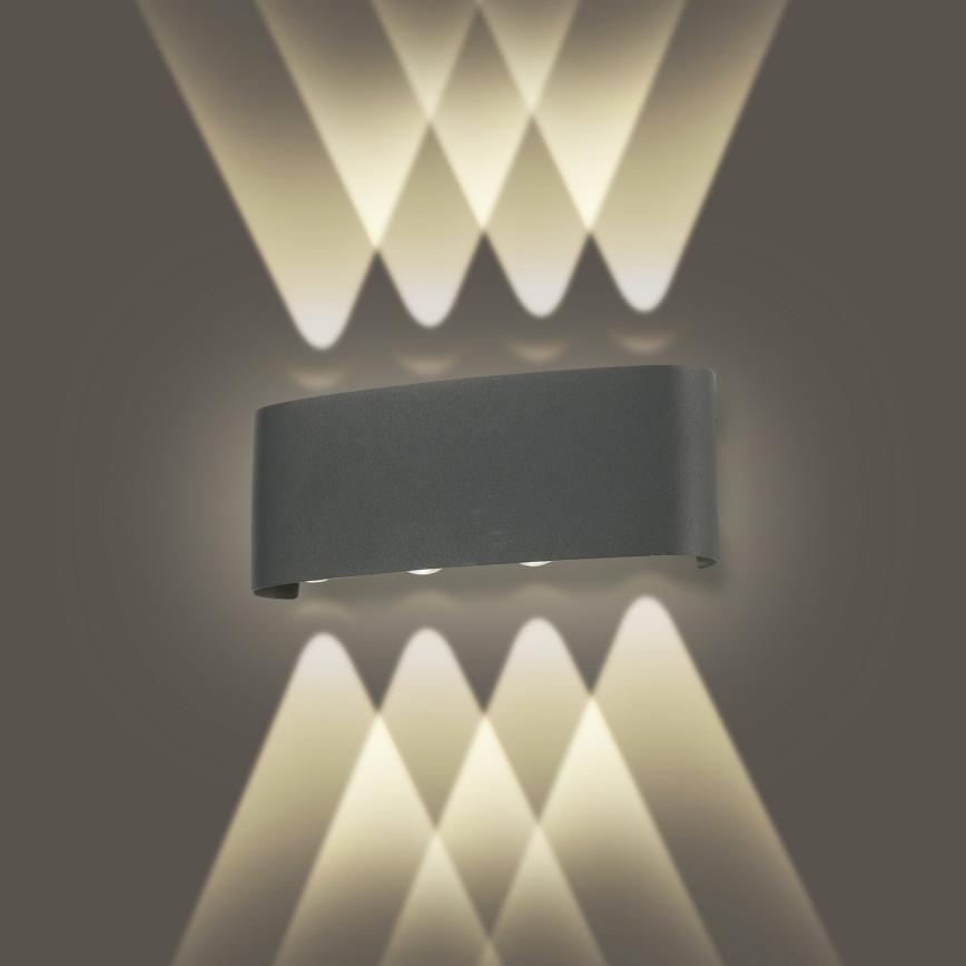 Brilagi - LED Utomhusvägglampa FLAREBOX LED/8W/230V antracit IP65