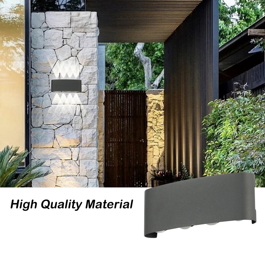 Brilagi - LED Utomhusvägglampa FLAREBOX LED/8W/230V antracit IP65