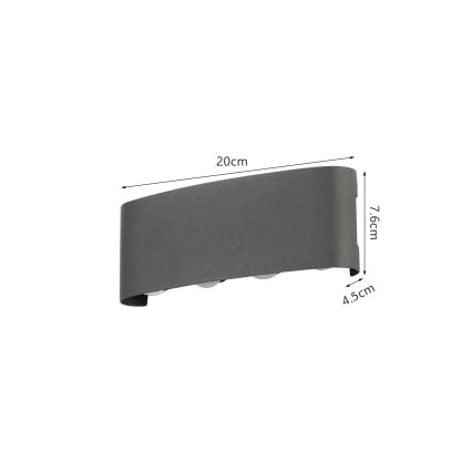 Brilagi - LED Utomhusvägglampa FLAREBOX LED/8W/230V antracit IP65
