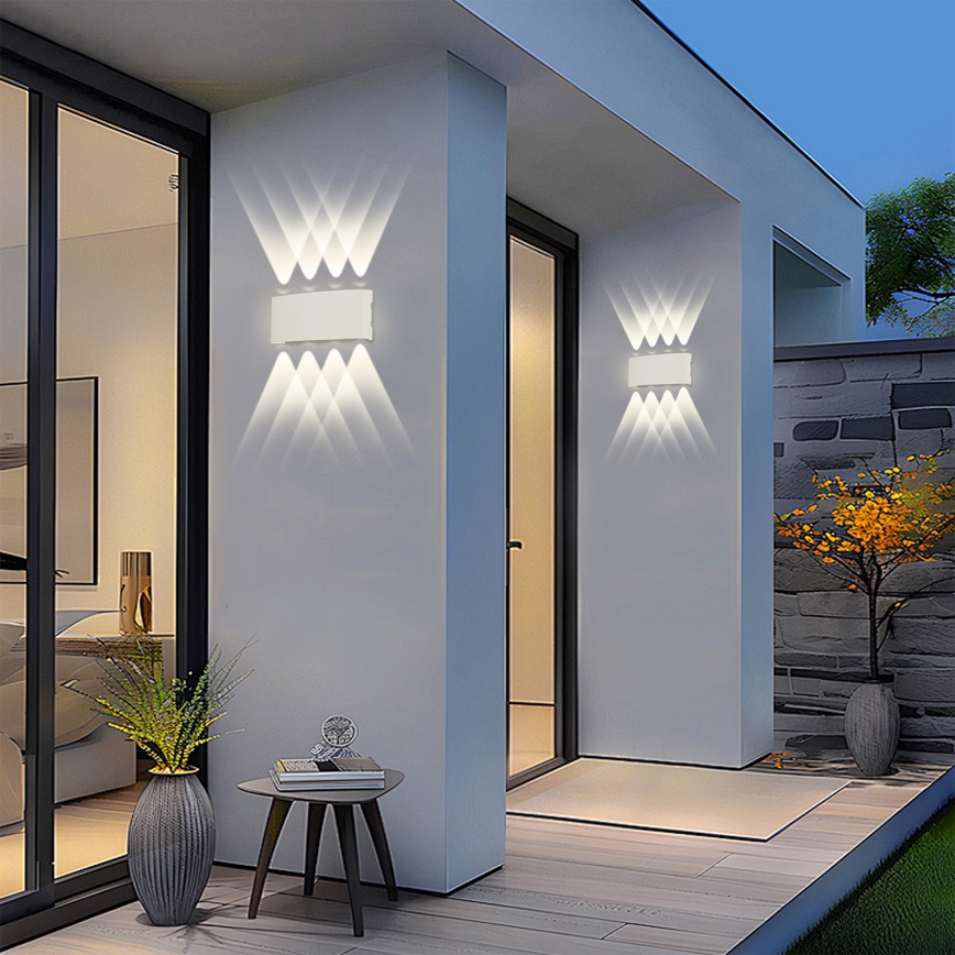 Brilagi - LED utomhusvägglampa FLAREBOX LED/8W/230V vit IP65