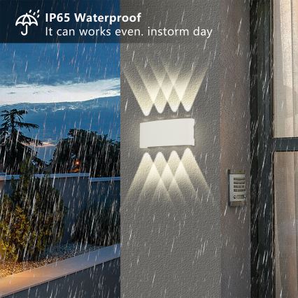 Brilagi - LED utomhusvägglampa FLAREBOX LED/8W/230V vit IP65