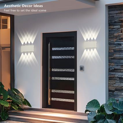 Brilagi - LED utomhusvägglampa FLAREBOX LED/8W/230V vit IP65