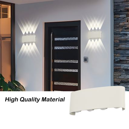 Brilagi - LED utomhusvägglampa FLAREBOX LED/8W/230V vit IP65