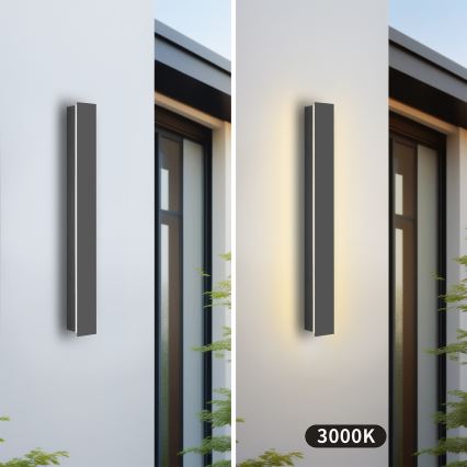 Brilagi - LED utomhusväggarmatur LINEAR LED/12W/230V 3000K IP65 50 cm antracit