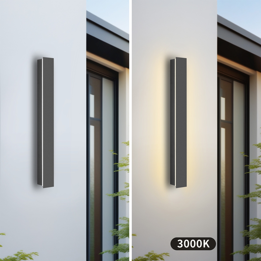 Brilagi - LED utomhusväggarmatur LINEAR LED/12W/230V 3000K IP65 50 cm antracit