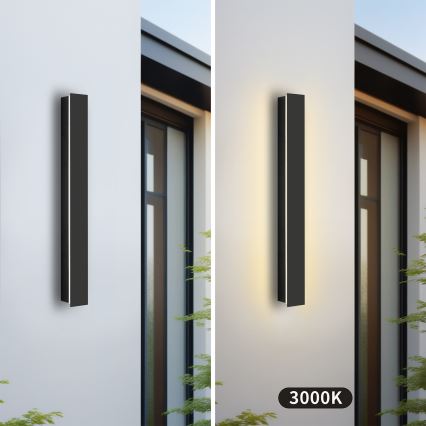 Brilagi - LED utomhusväggarmatur LINEAR LED/12W/230V 3000K IP65 50 cm svart