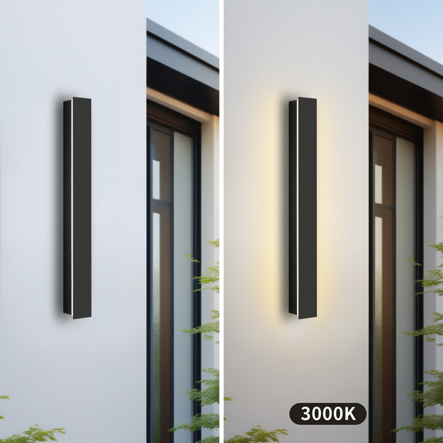 Brilagi - LED utomhusväggarmatur LINEAR LED/12W/230V 3000K IP65 50 cm svart