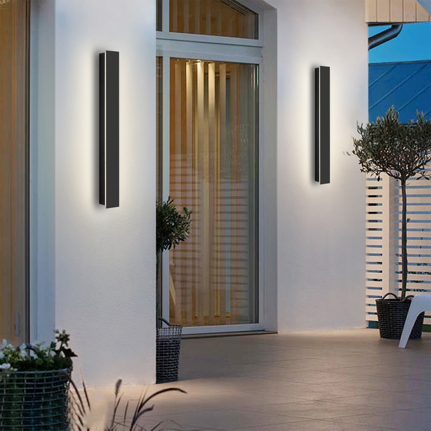 Brilagi - LED utomhusväggarmatur LINEAR LED/12W/230V 3000K IP65 50 cm svart