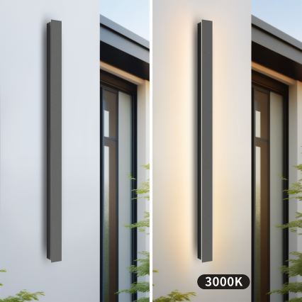 Brilagi - LED utomhus väggarmatur LINEAR LED/22W/230V 3000K IP65 100 cm antracit CRI 90