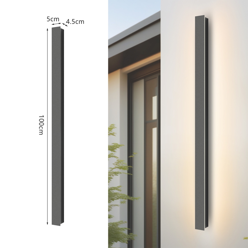 Brilagi - LED utomhus väggarmatur LINEAR LED/22W/230V 3000K IP65 100 cm antracit CRI 90