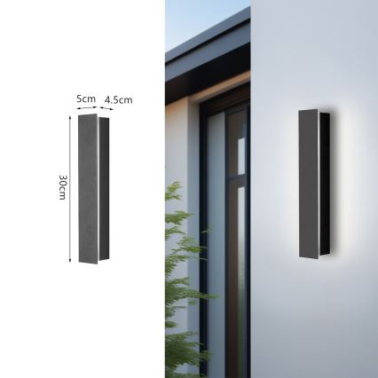 Brilagi - LED utomhusväggarmatur LINEAR LED/8W/230V 3000K IP65 30 cm antracit CRI 90