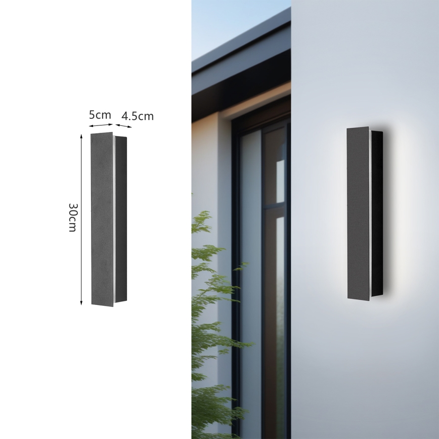 Brilagi - LED utomhusväggarmatur LINEAR LED/8W/230V 3000K IP65 30 cm antracit CRI 90