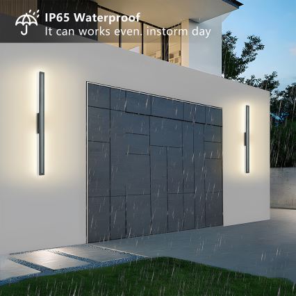 Brilagi - LINEO LED utomhus väggarmatur 24W/230V 3000K IP65 100 cm antracit