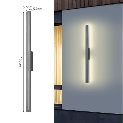 Brilagi - LINEO LED utomhus väggarmatur 24W/230V 3000K IP65 100 cm antracit