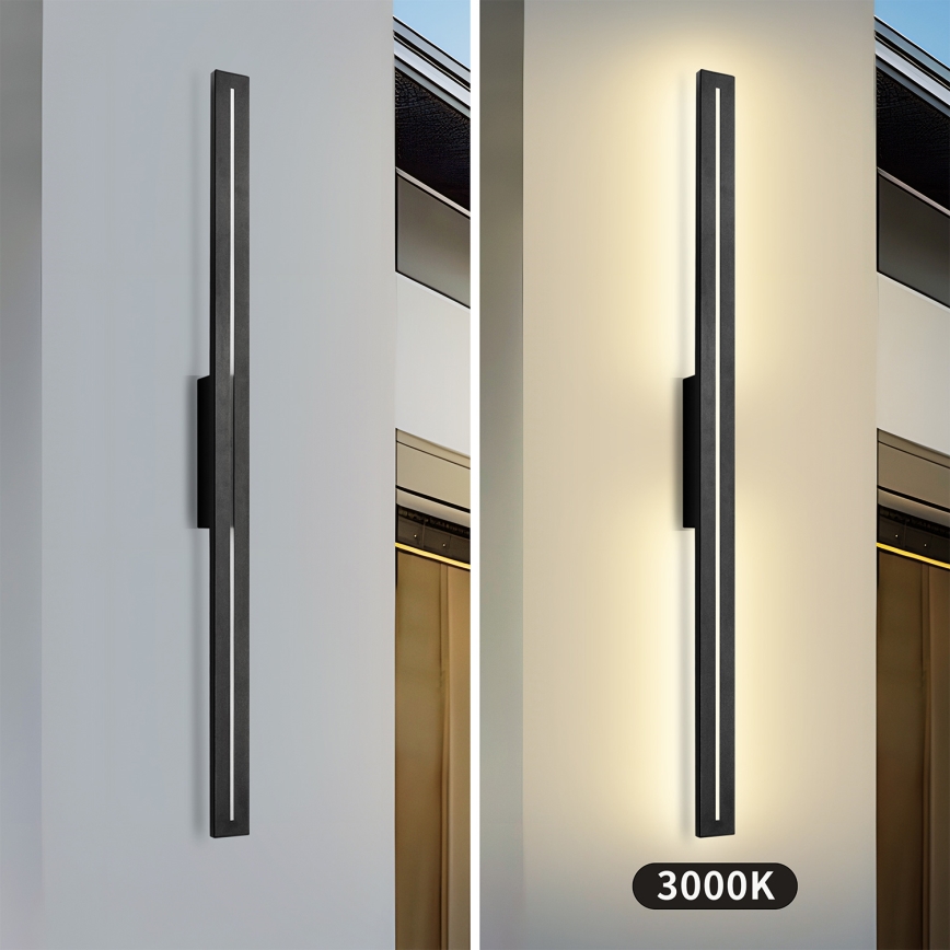 Brilagi - LED utomhusväggarmatur LINEO LED/24W/230V 3000K IP65 100 cm svart