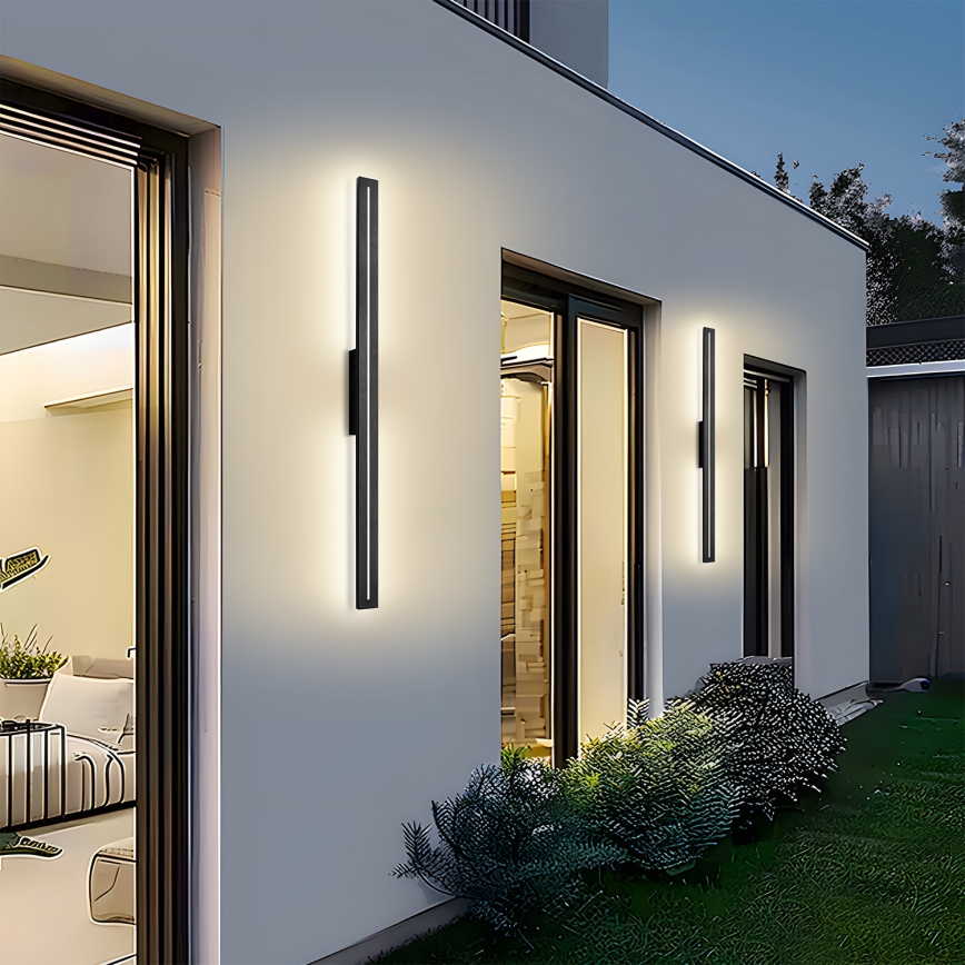 Brilagi - LED utomhusväggarmatur LINEO LED/24W/230V 3000K IP65 100 cm svart