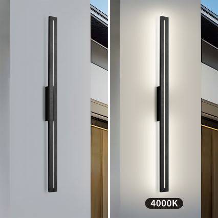 Brilagi - LED utomhusvägglampa LINEO LED/24W/230V 4000K IP65 100 cm svart CRI 90