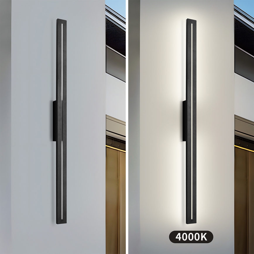 Brilagi - LED utomhusvägglampa LINEO LED/24W/230V 4000K IP65 100 cm svart CRI 90