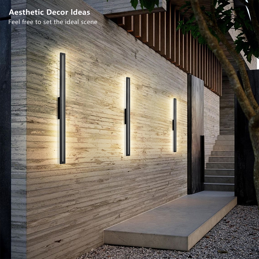 Brilagi - LED utomhusvägglampa LINEO LED/24W/230V 4000K IP65 100 cm svart CRI 90