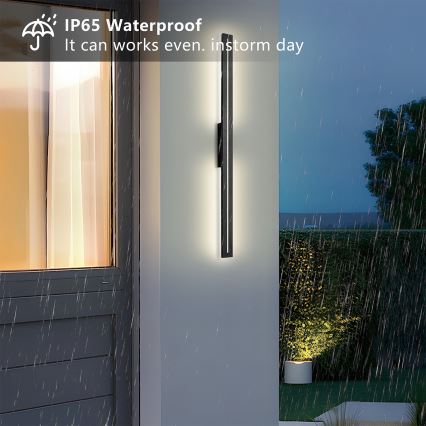 Brilagi - LED utomhusvägglampa LINEO LED/24W/230V 4000K IP65 100 cm svart CRI 90