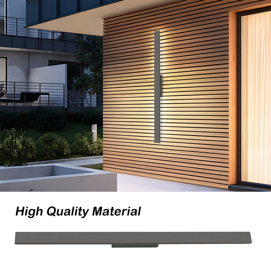 Brilagi - LUNA LED utomhusväggarmatur 24W/230V 3000K IP65 100 cm antracit CRI 90