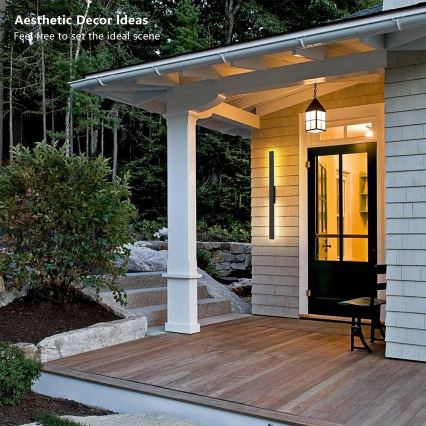 Brilagi - LED utomhusvägglampa LUNA 24W/230V 3000K IP65 100 cm svart CRI 90