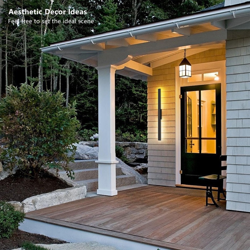 Brilagi - LED utomhusvägglampa LUNA 24W/230V 3000K IP65 100 cm svart CRI 90