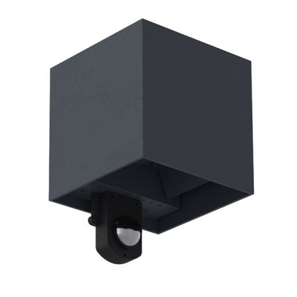 Brilagi - LED utomhusvägglampa med sensor CUBE LED/6W/230V antracit IP65