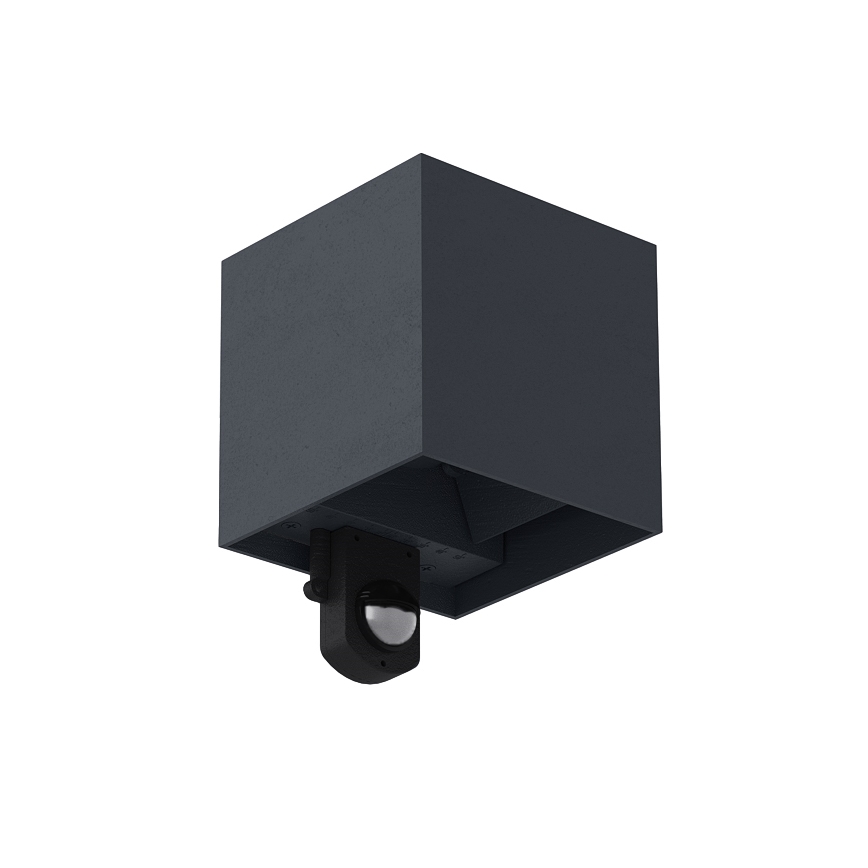 Brilagi - LED utomhusvägglampa med sensor CUBE LED/6W/230V antracit IP65