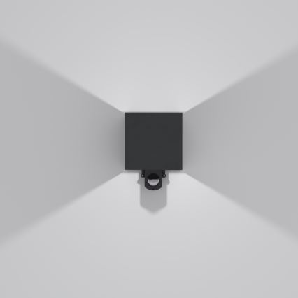 Brilagi - LED utomhusvägglampa med sensor CUBE LED/6W/230V svart IP65