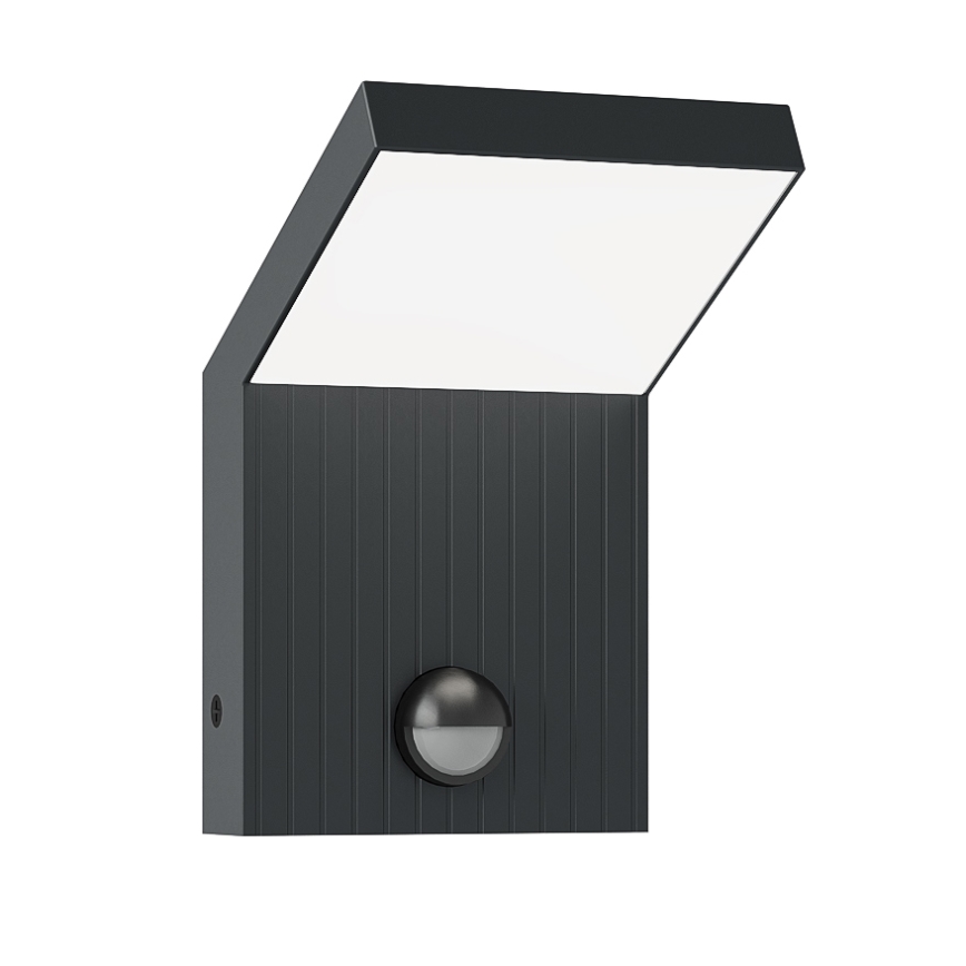 Brilagi - LED utomhusvägglampa med sensor RIANO LED/8W/230V antracit IP65