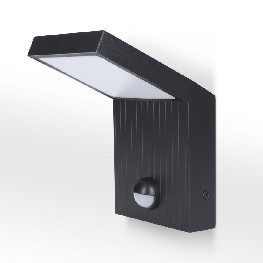 Brilagi - LED utomhusvägglampa med sensor RIANO LED/8W/230V antracit IP65