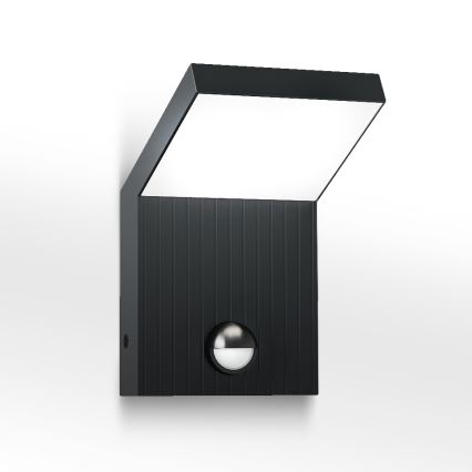 Brilagi - LED utomhusvägglampa med sensor RIANO LED/8W/230V antracit IP65