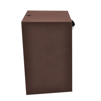 Brilagi - LED utomhusvägglampa med sensor TERNI LED/12W/230V brun IP44