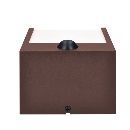 Brilagi - LED utomhusvägglampa med sensor TERNI LED/12W/230V brun IP44