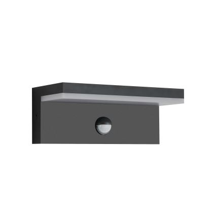 Brilagi - LED utomhusväggarmatur med sensor TESSI LED/10W/230V svart IP54