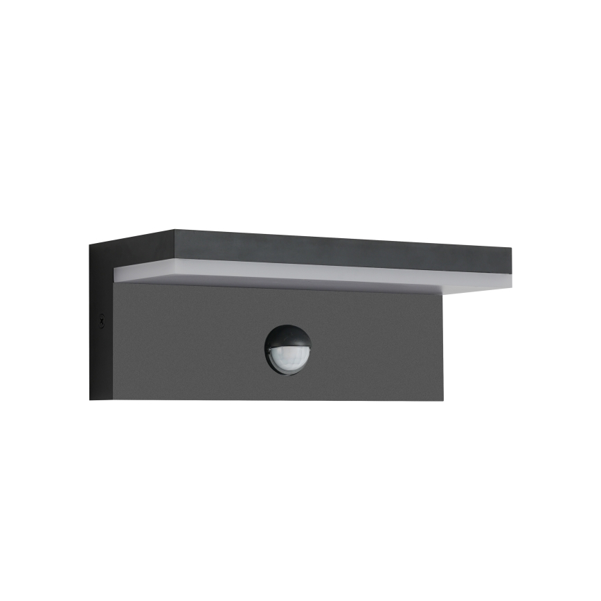 Brilagi - LED utomhusväggarmatur med sensor TESSI LED/10W/230V svart IP54