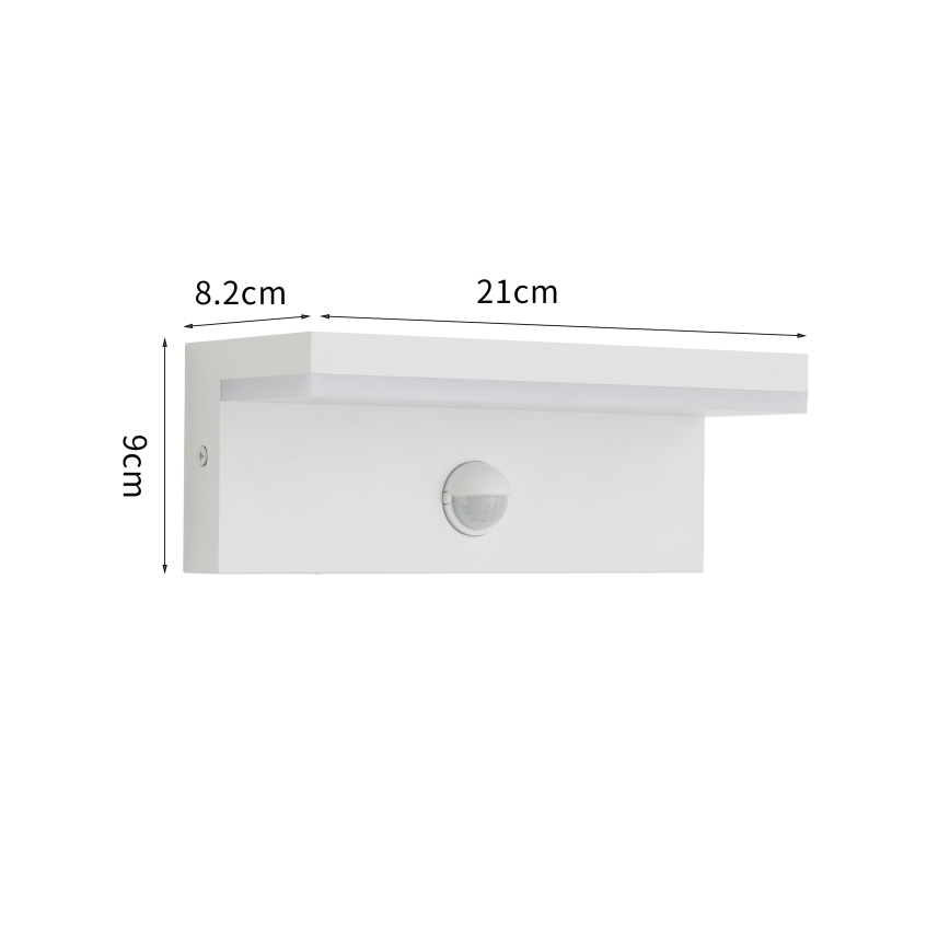 Brilagi - TESSI LED väggarmatur för utomhusbruk med sensor LED/10W/230V vit IP54