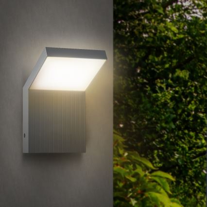 Brilagi - LED utomhusvägglampa RIANO LED/8W/230V silver IP65