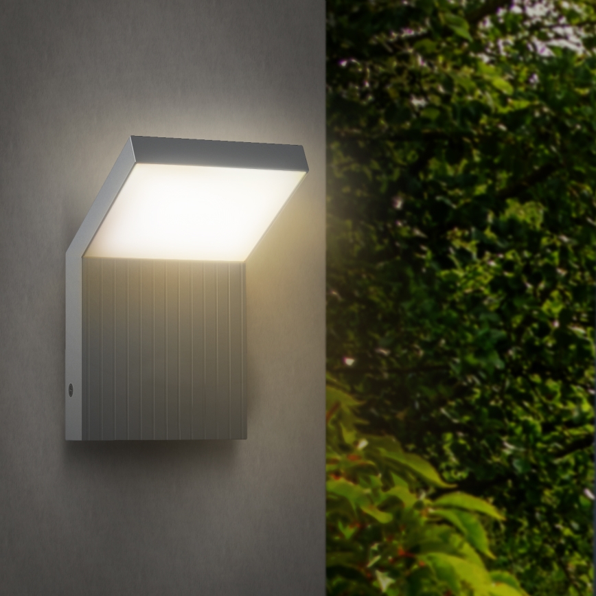 Brilagi - LED utomhusvägglampa RIANO LED/8W/230V silver IP65