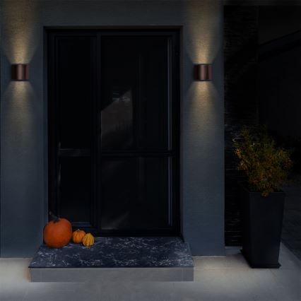 Brilagi - LED utomhusvägglampa RONDO LED/6W/230V brun IP54