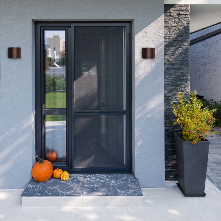 Brilagi - LED utomhusvägglampa RONDO LED/6W/230V brun IP54