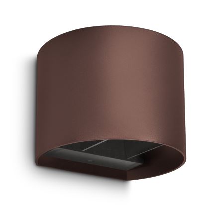 Brilagi - LED utomhusvägglampa RONDO LED/6W/230V brun IP54