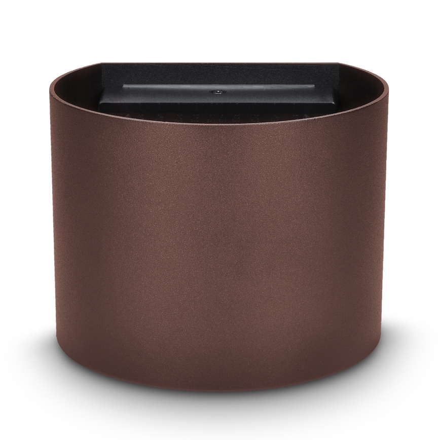 Brilagi - LED utomhusvägglampa RONDO LED/6W/230V brun IP54