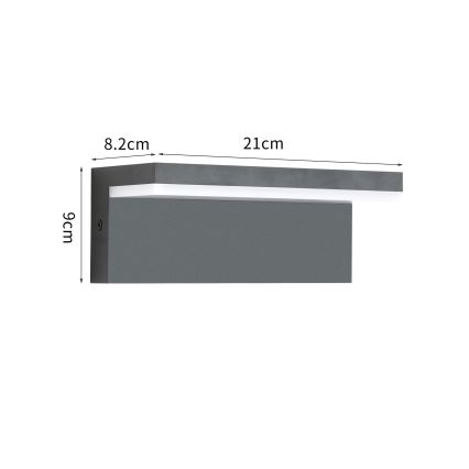 Brilagi - LED utomhusvägglampa TESSI LED/10W/230V antracit IP54