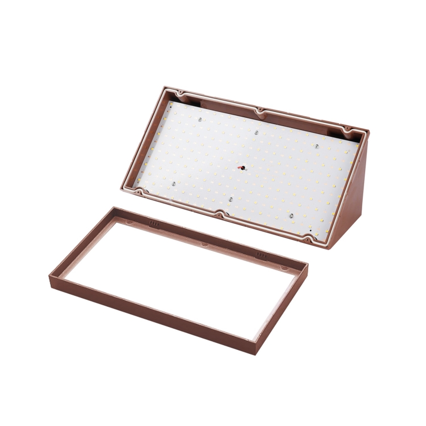 Brilagi - LED utomhusvägglampa TRIANGLE LED/20W/230V brun IP65