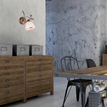 Brilagi - LED väggbelysning ANTICO 1xE27/60W/230V brons patina